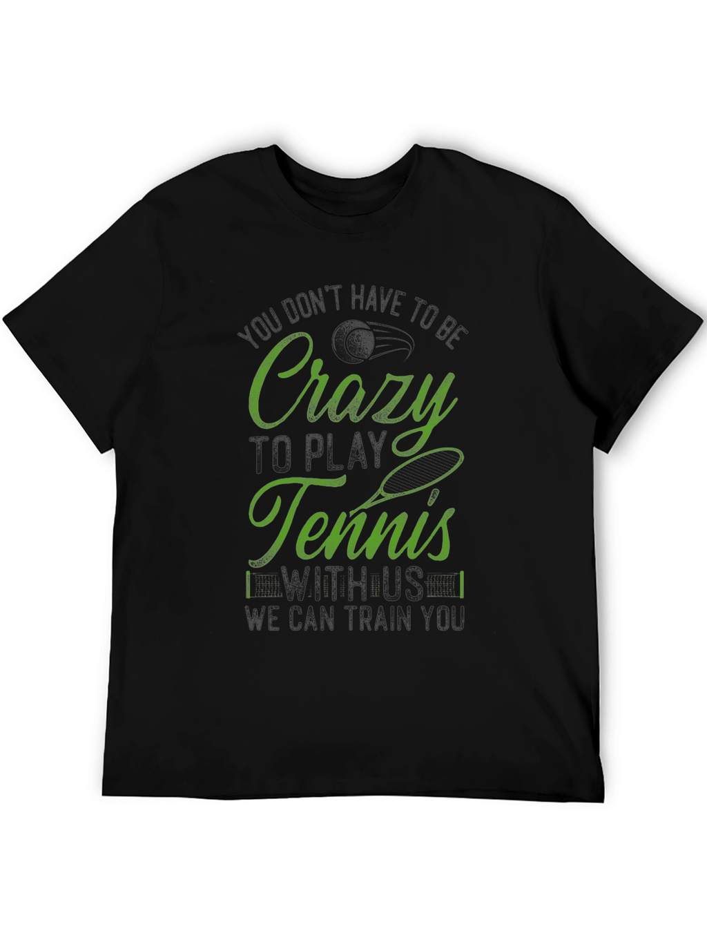 Crazy Tennis Graphic Tee - Unique Design