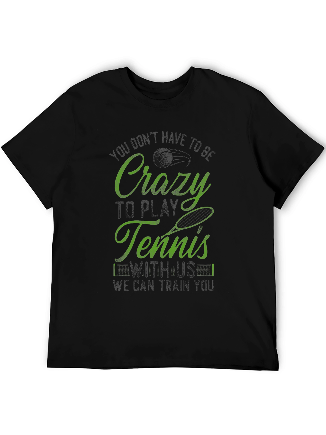 Crazy Tennis Graphic Tee - Unique Design