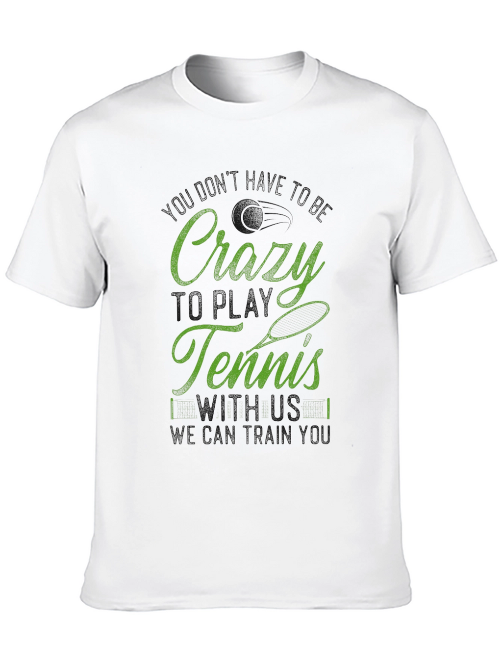 Crazy Tennis Graphic Tee - Unique Design