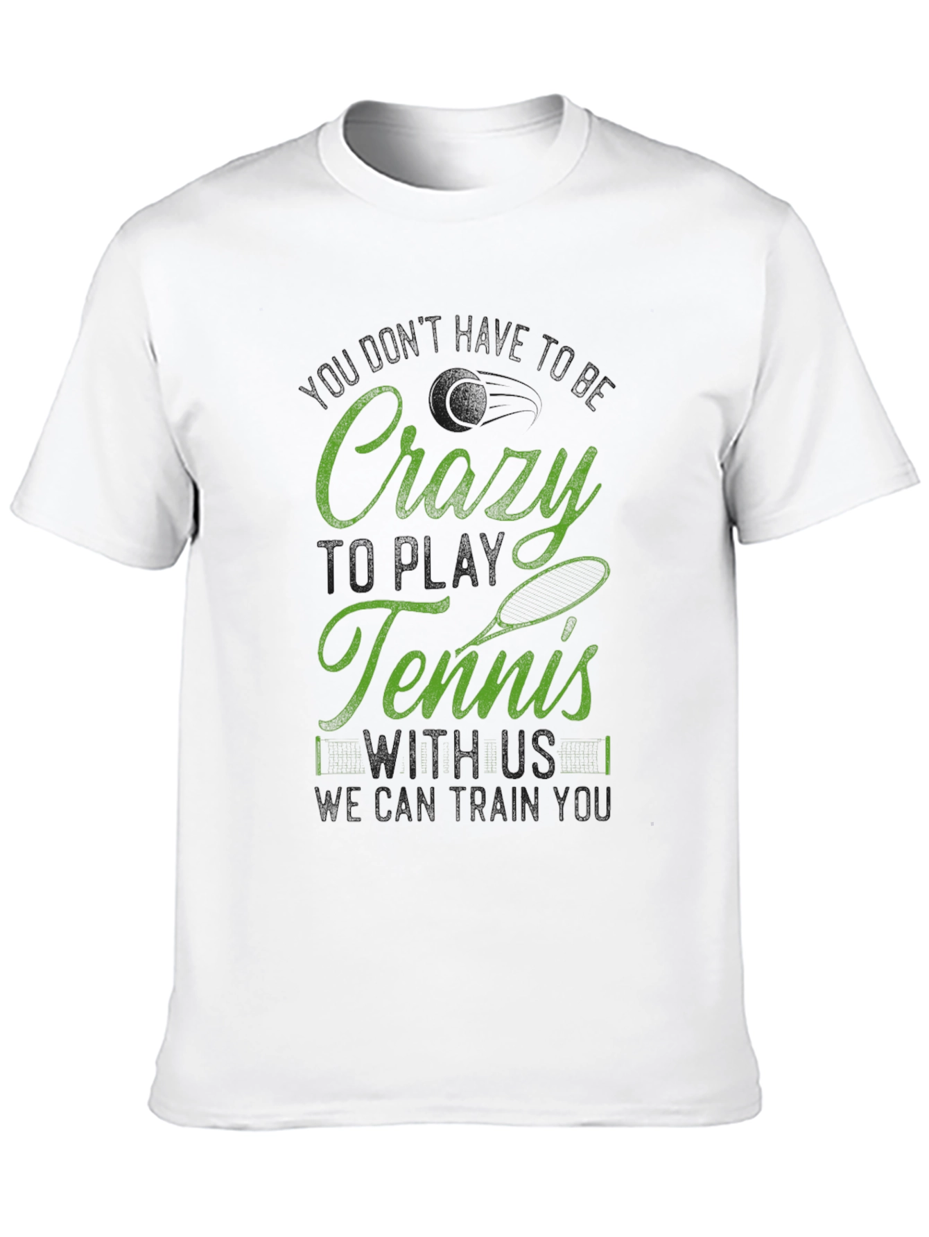 Crazy Tennis Graphic Tee - Unique Design