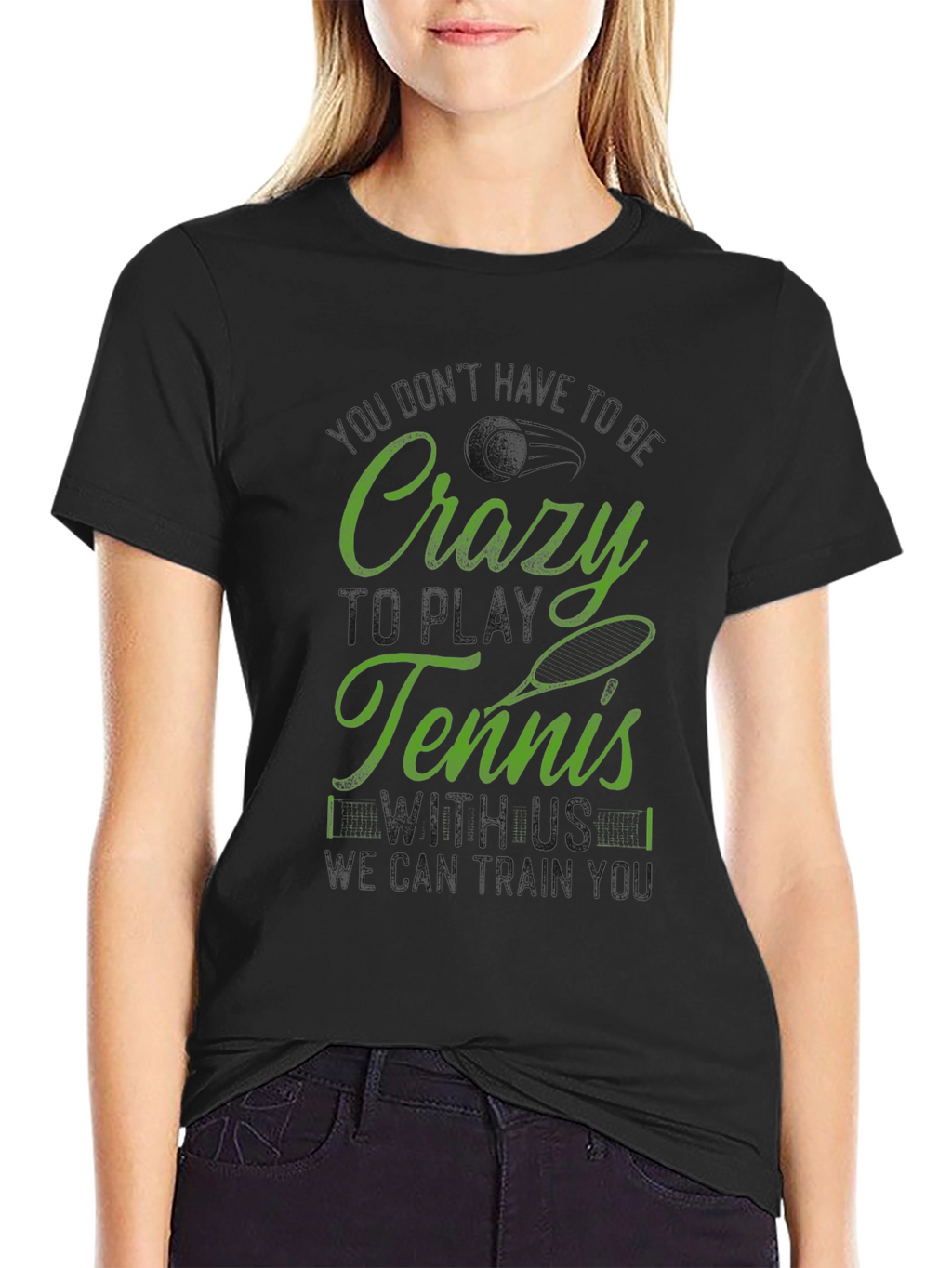 Crazy Tennis Graphic Tee - Unique Design