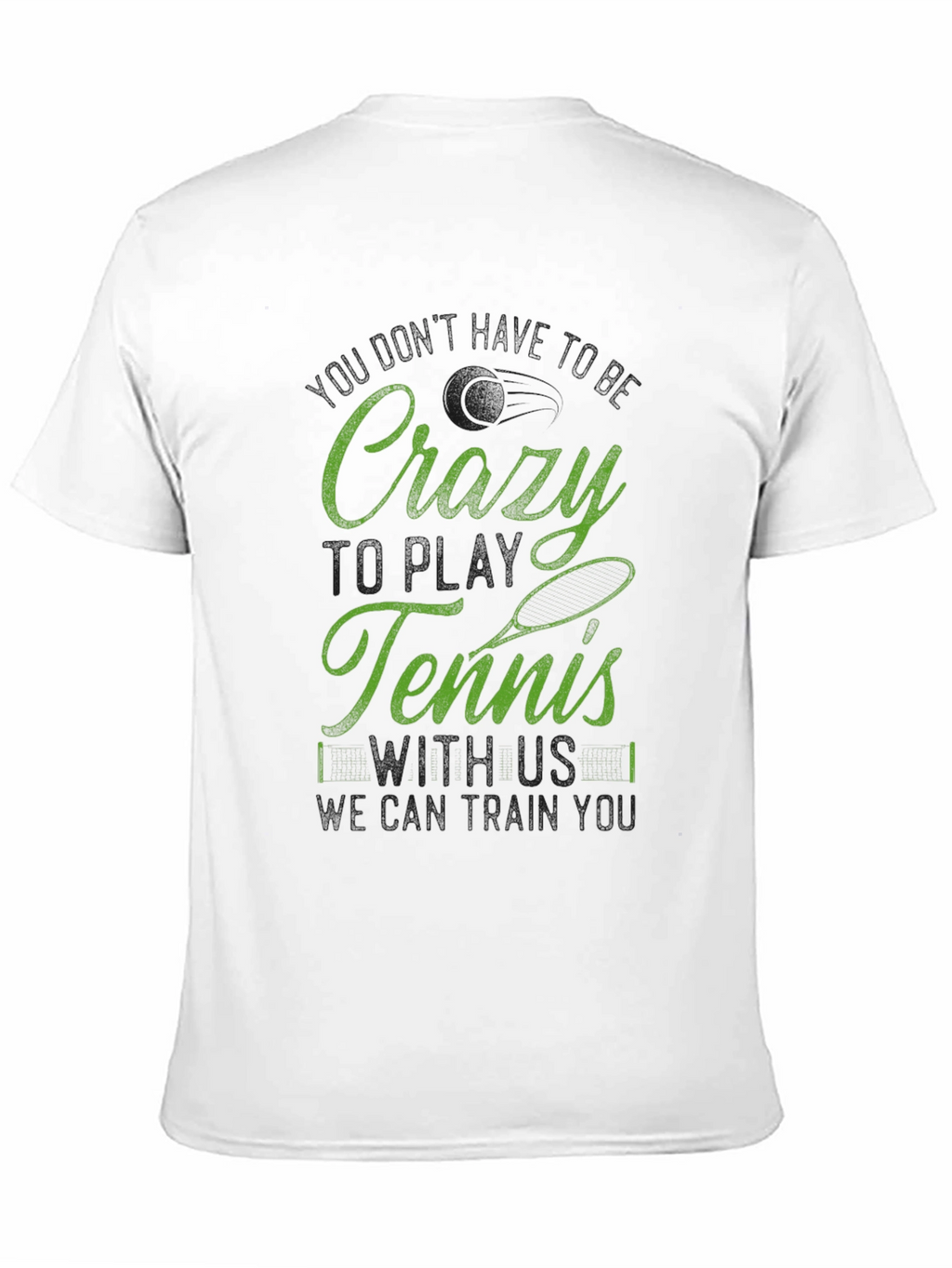Crazy Tennis Graphic Tee - Unique Design