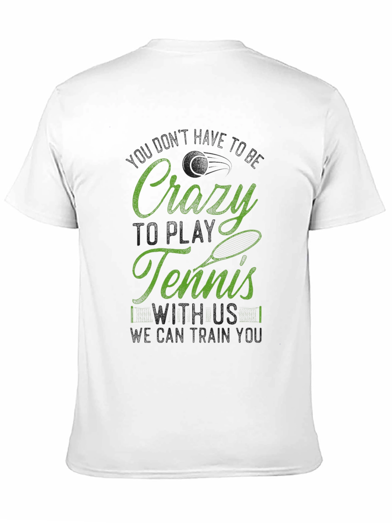 Crazy Tennis Graphic Tee - Unique Design