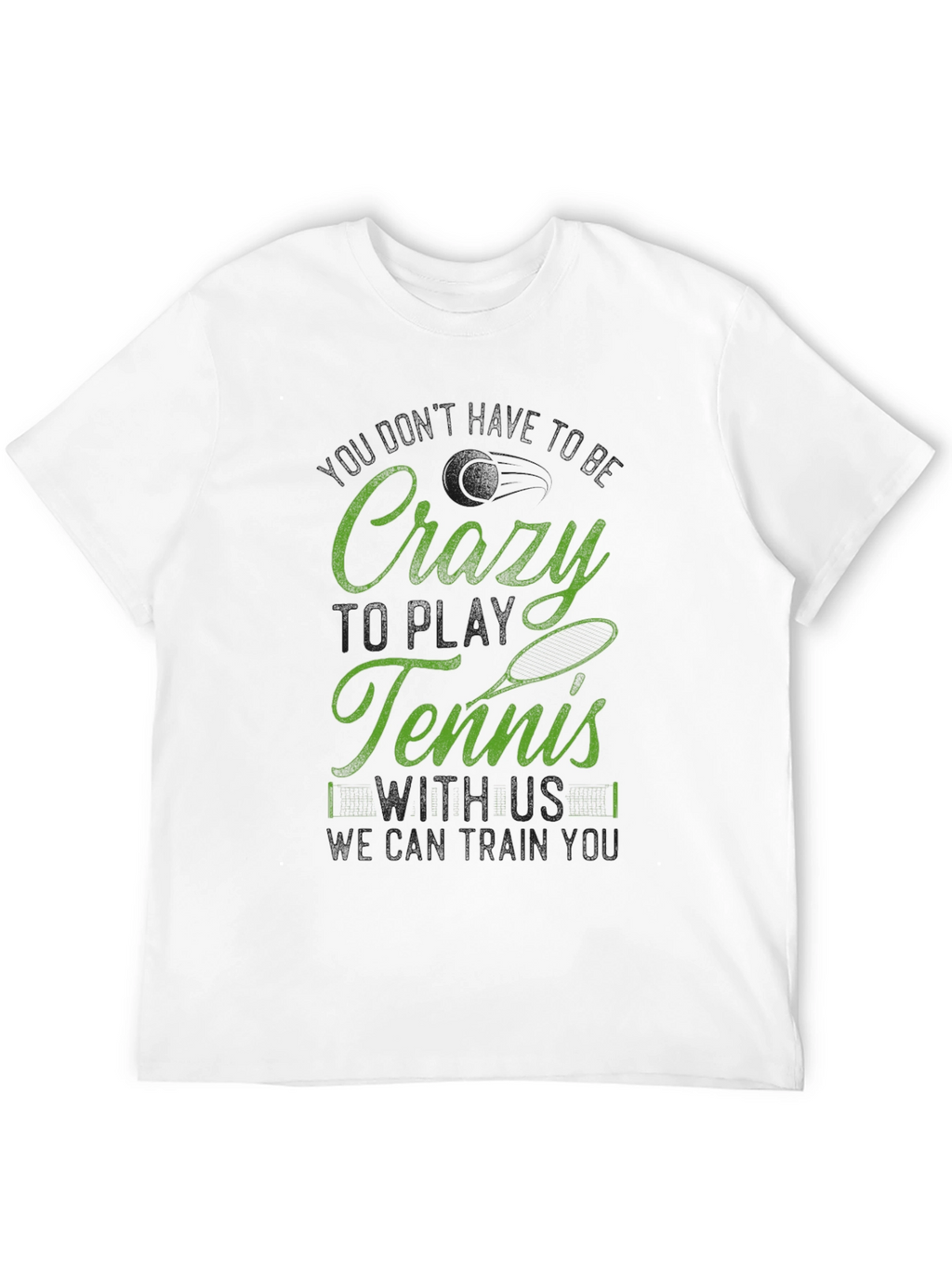 Crazy Tennis Graphic Tee - Unique Design