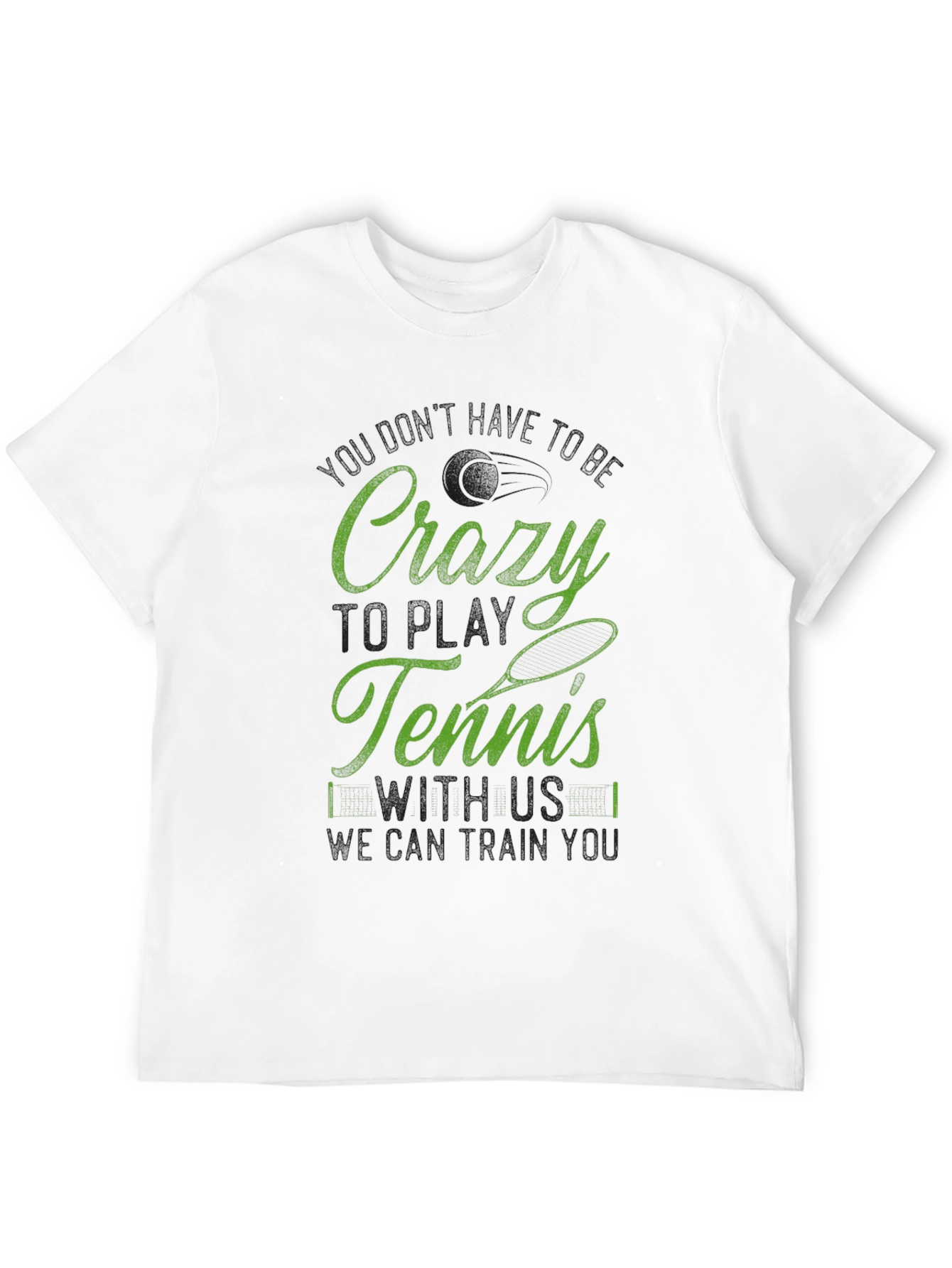 Crazy Tennis Graphic Tee - Unique Design