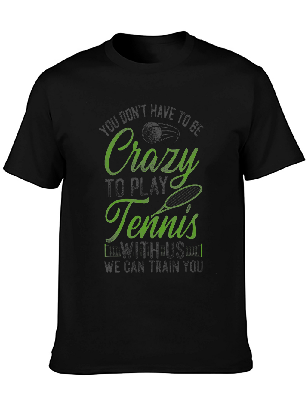 Crazy Tennis Graphic Tee - Unique Design