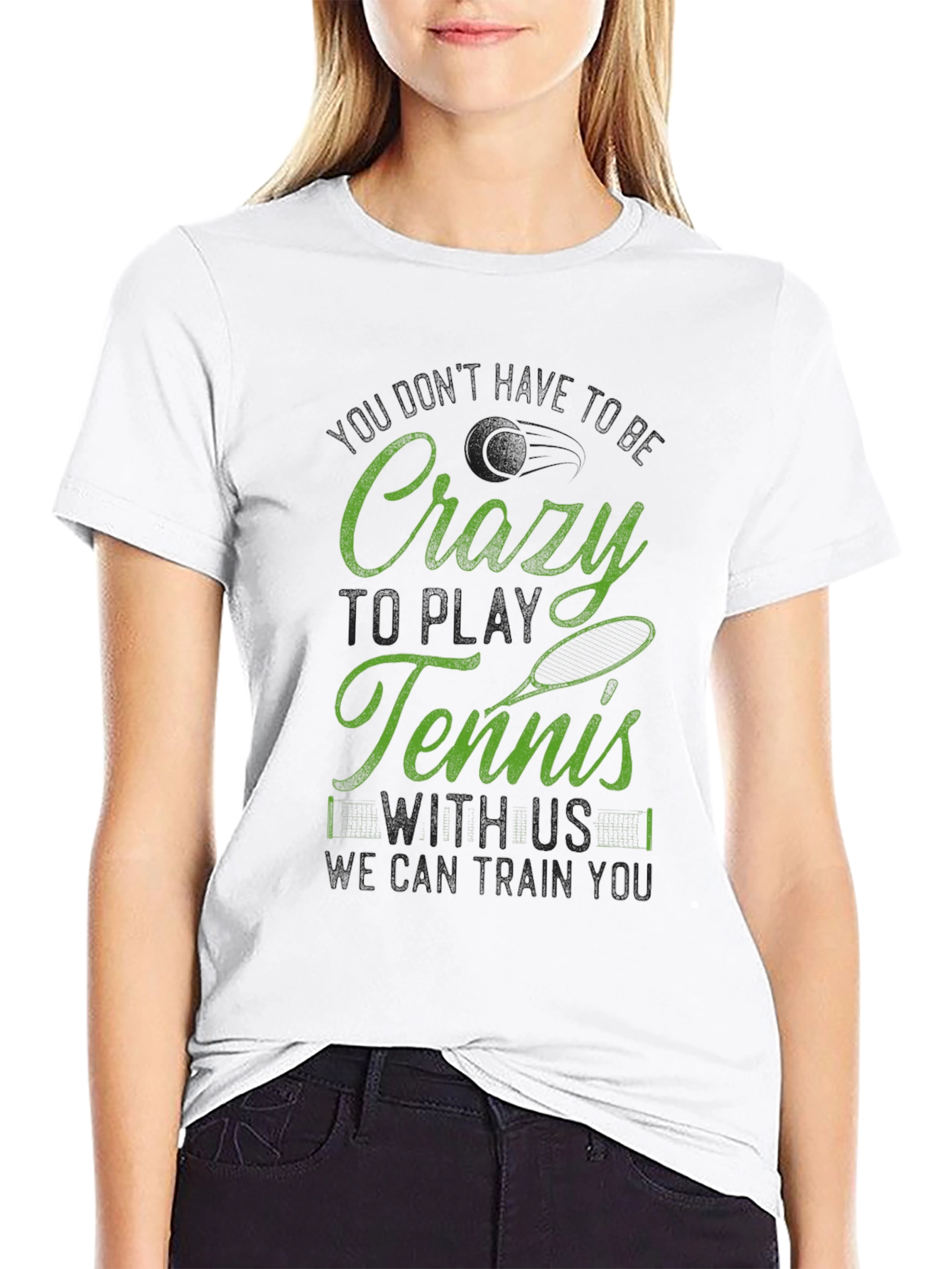 Crazy Tennis Graphic Tee - Unique Design