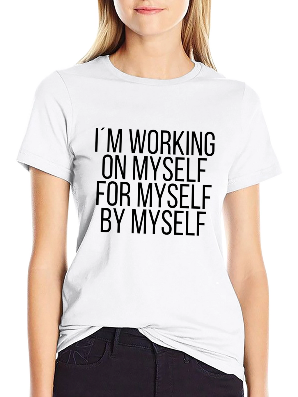 Motivational Graphic Tee - Im Working On Myself