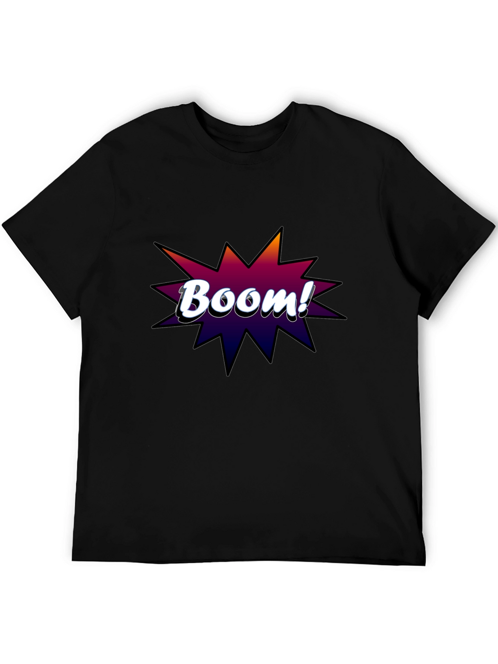 Boom! Graphic Tee - Black Cotton T-Shirt