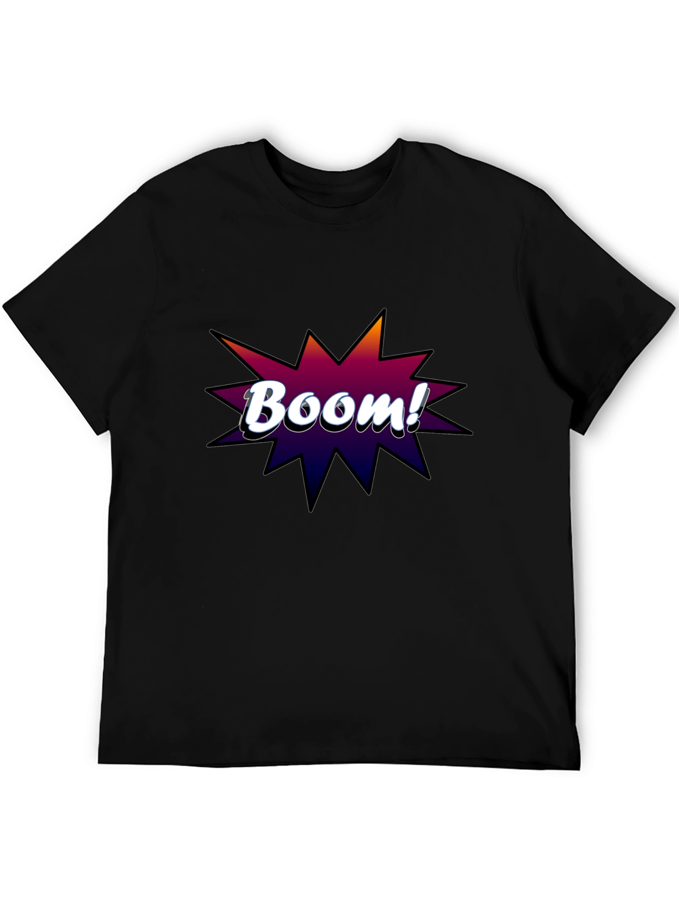 Boom! Graphic Tee - Black Cotton T-Shirt