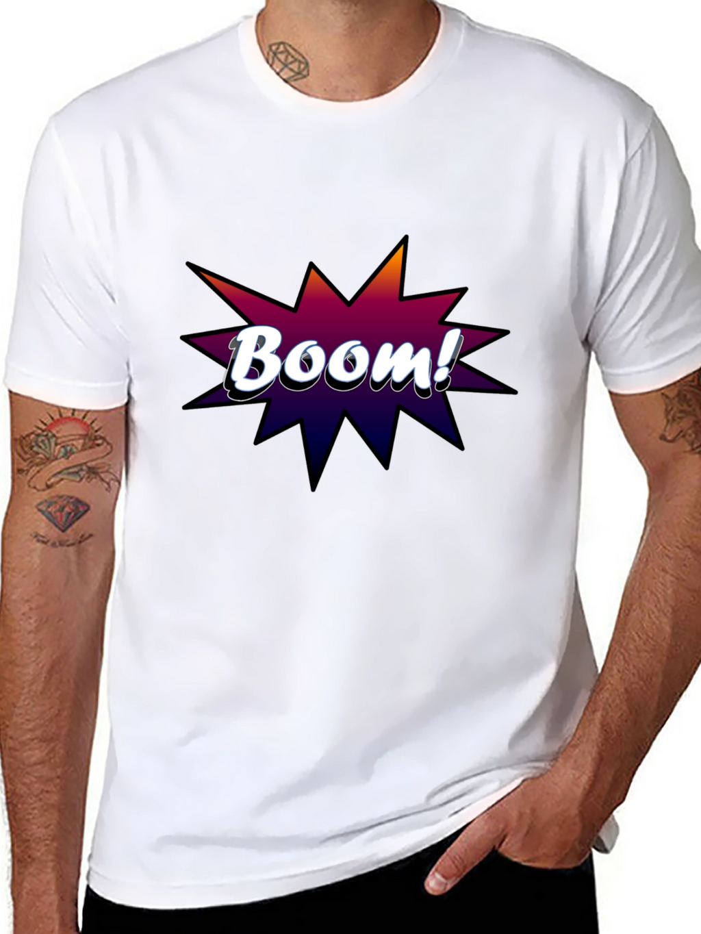 Boom! Graphic Tee - Black Cotton T-Shirt