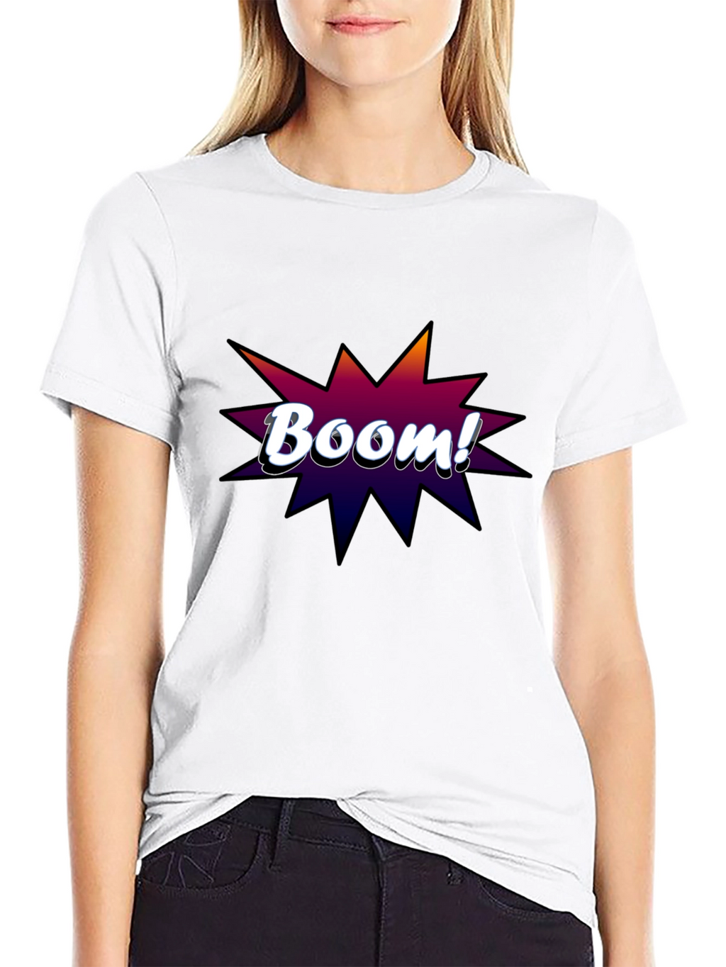 Boom! Graphic Tee - Black Cotton T-Shirt
