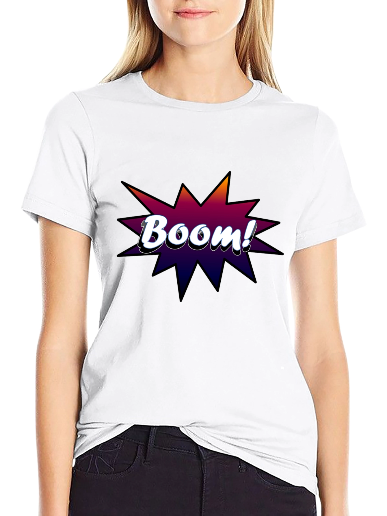 Boom! Graphic Tee - Black Cotton T-Shirt