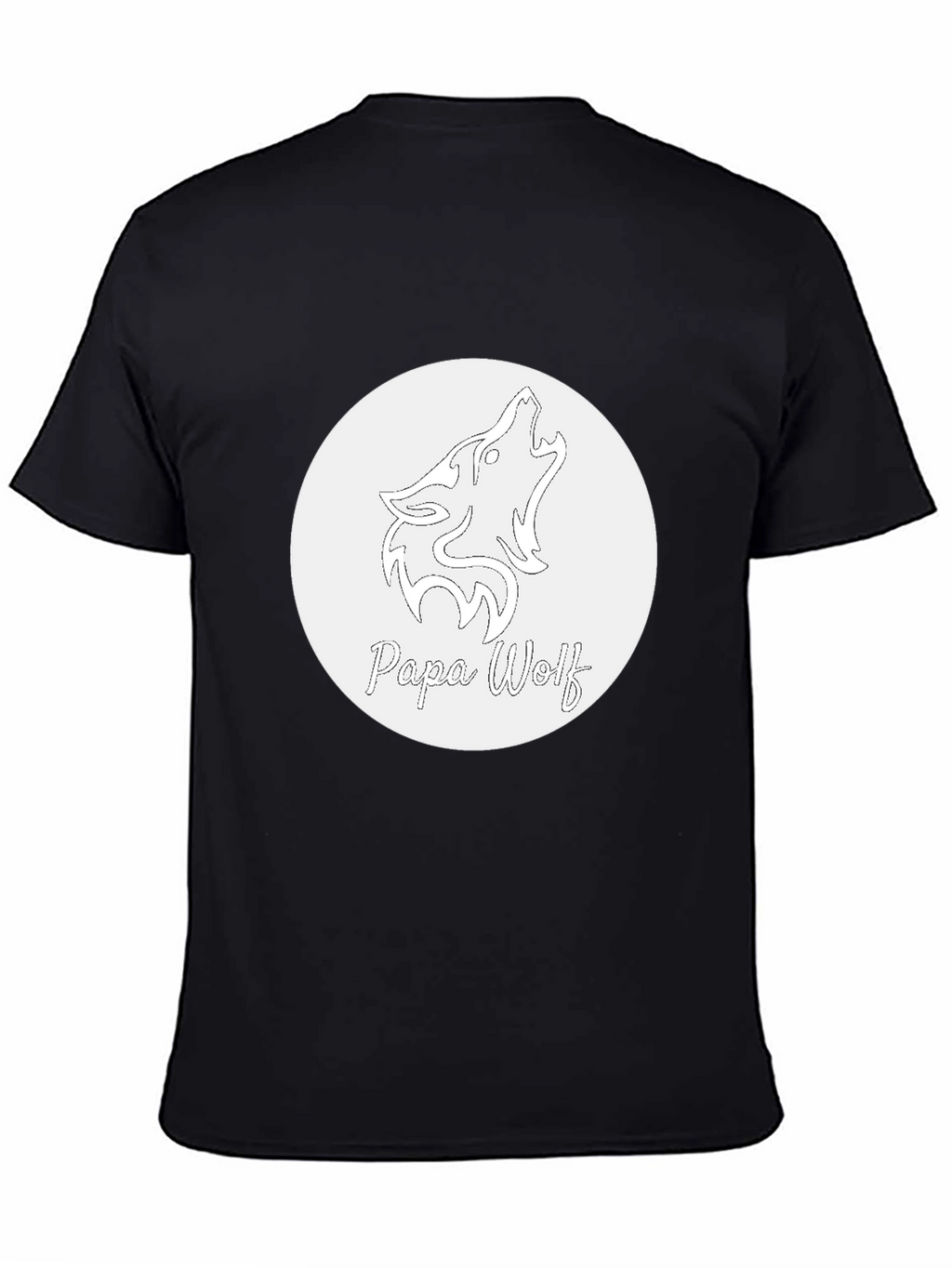 Papa Wolf Graphic T-Shirt - Black