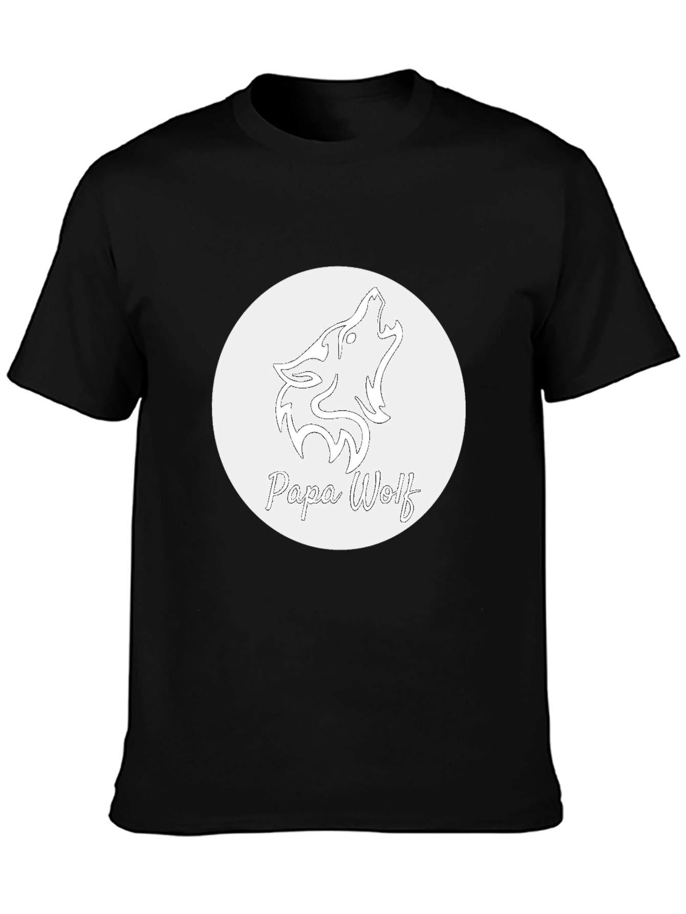 Papa Wolf Graphic T-Shirt - Black