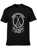 Crazy Field Hockey Black T-Shirt