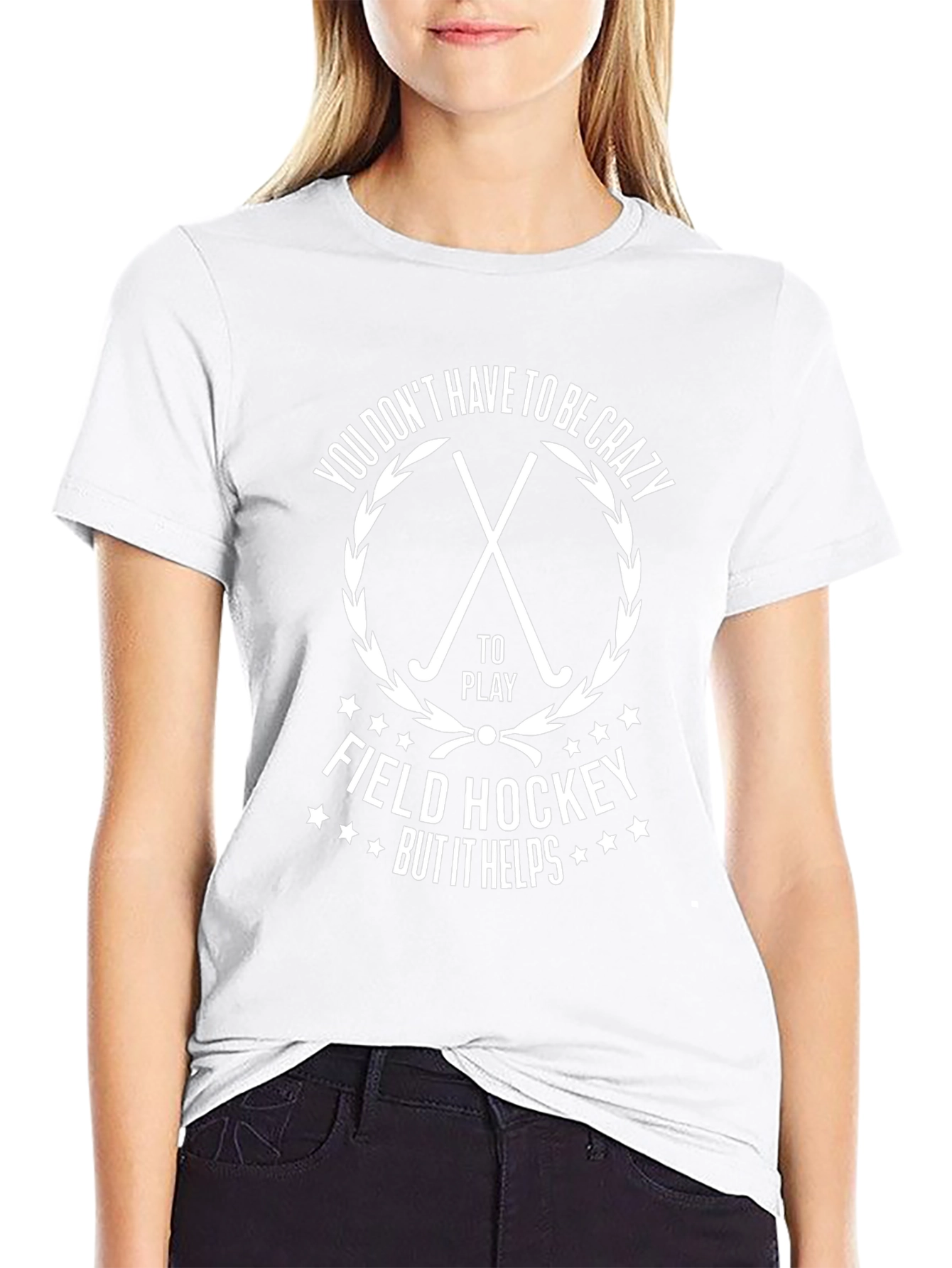 Crazy Field Hockey Black T-Shirt