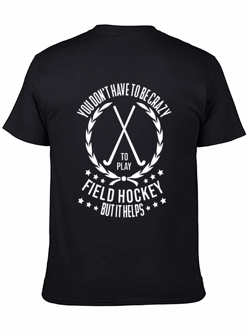 Crazy Field Hockey Black T-Shirt