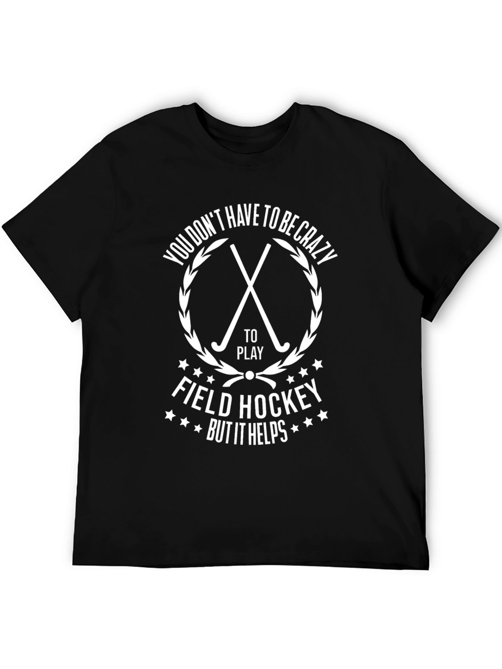 Crazy Field Hockey Black T-Shirt