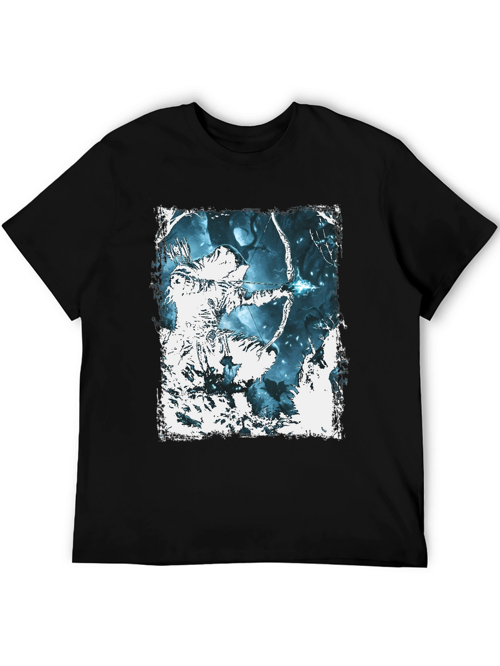 Archer Graphic Tee - Black Cotton T-Shirt