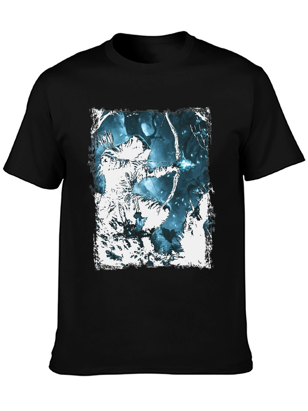 Archer Graphic Tee - Black Cotton T-Shirt