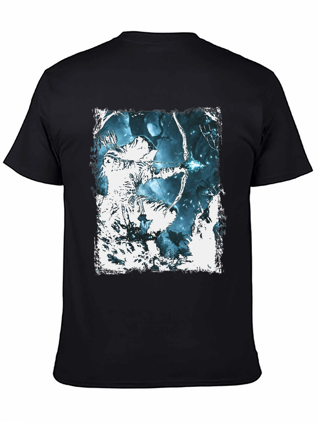 Archer Graphic Tee - Black Cotton T-Shirt