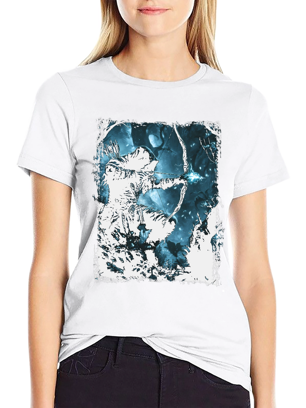 Archer Graphic Tee - Black Cotton T-Shirt