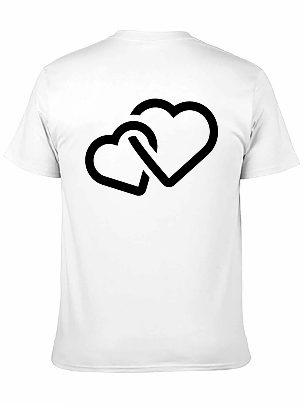 Linked Hearts Black Tee - Stylish Casual Wear