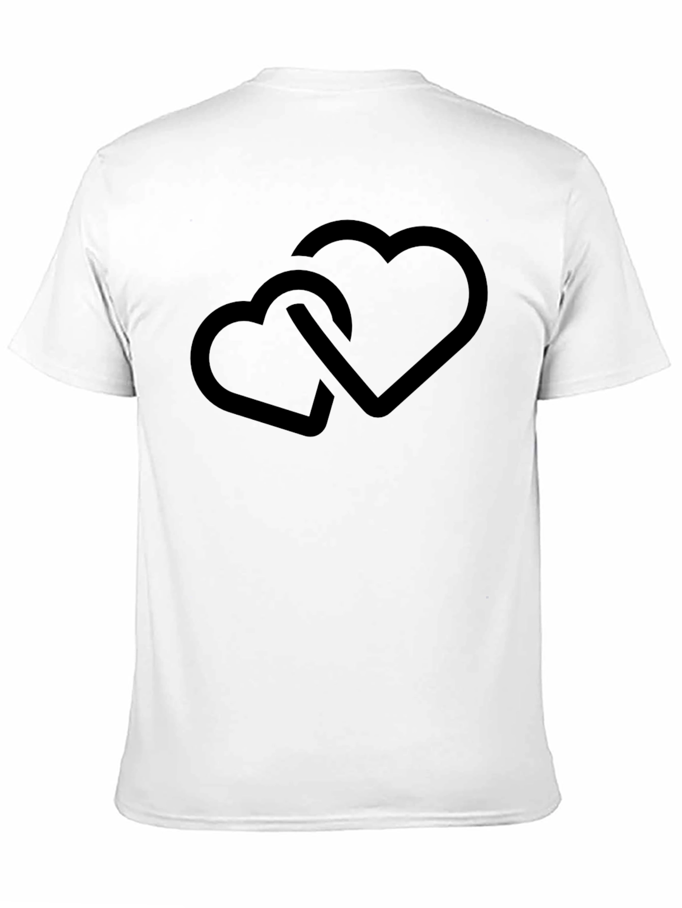 Linked Hearts Black Tee - Stylish Casual Wear