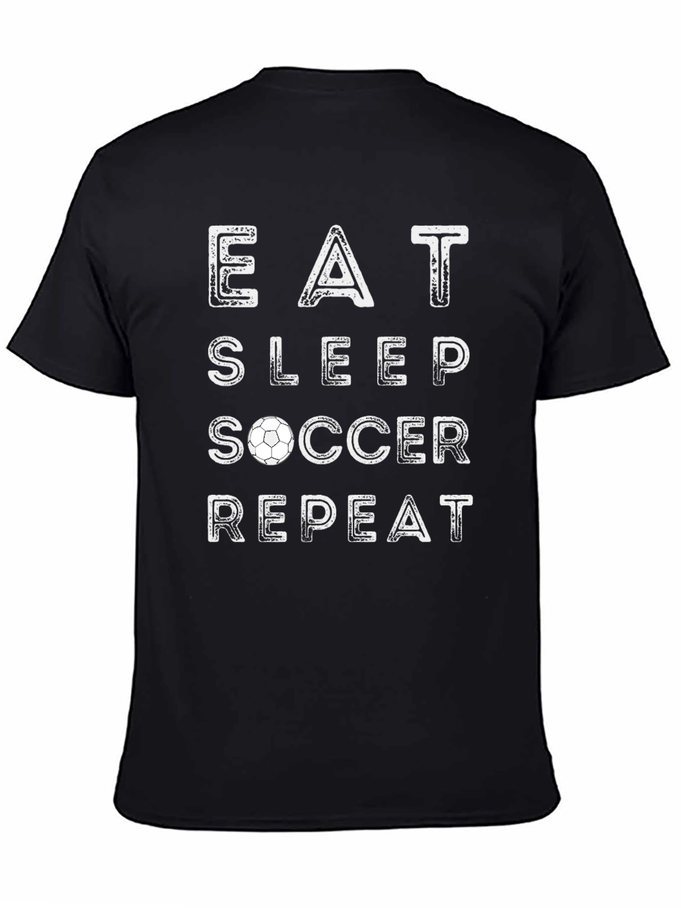 Eat Sleep Soccer Repeat T-Shirt - Sporty Graphic Tee