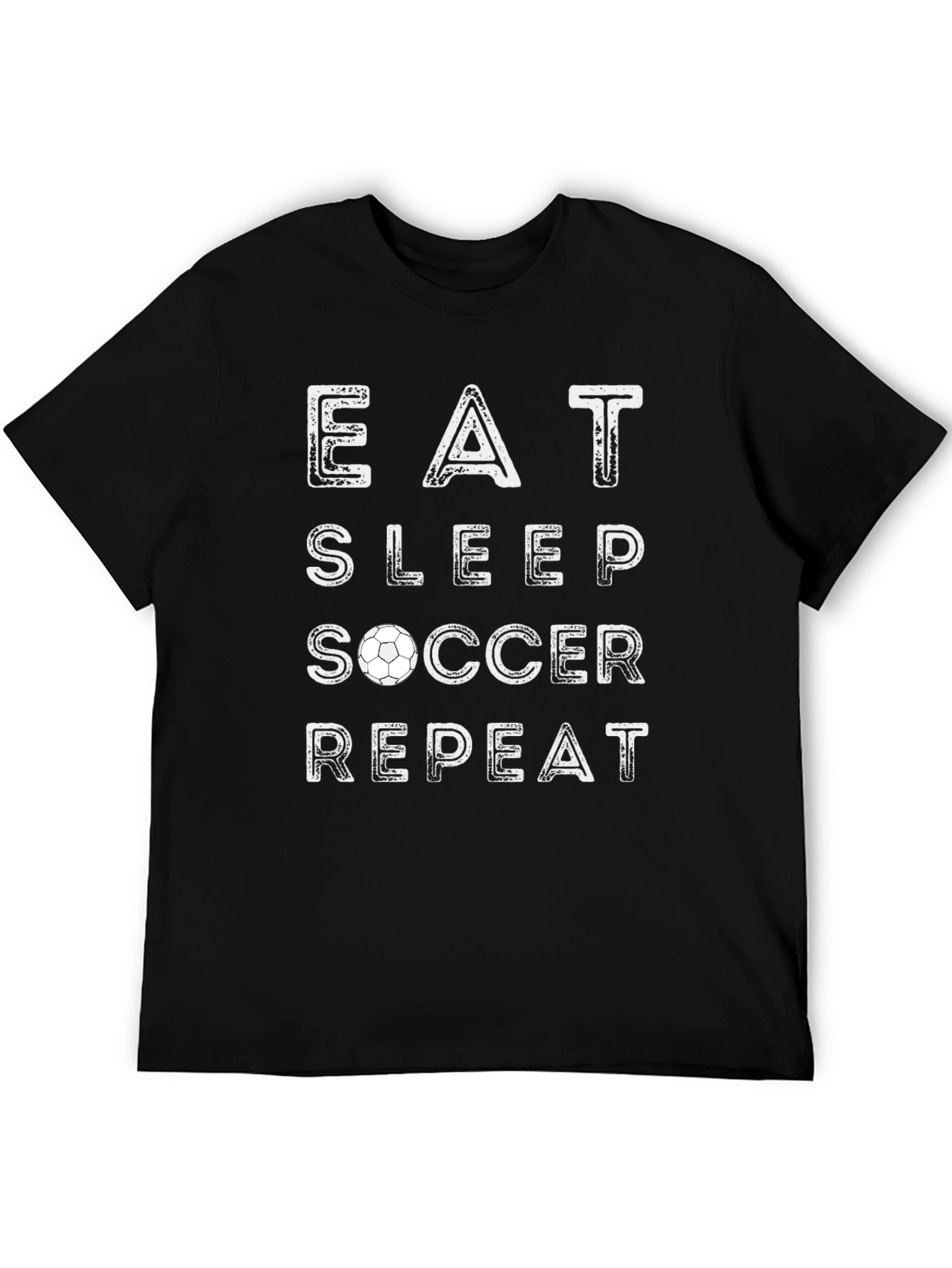 Eat Sleep Soccer Repeat T-Shirt - Sporty Graphic Tee