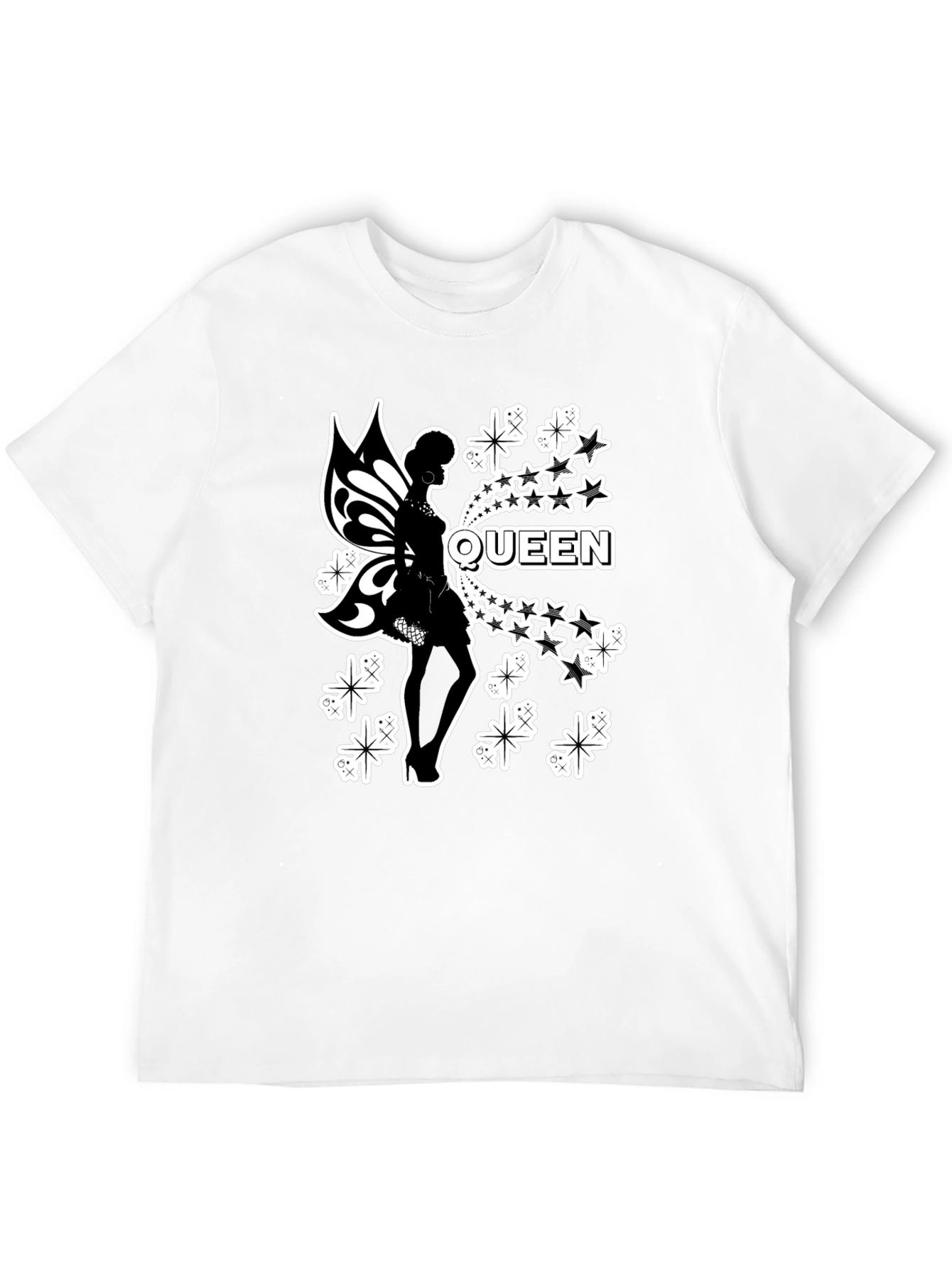 Queen Fairy Graphic Black T-Shirt