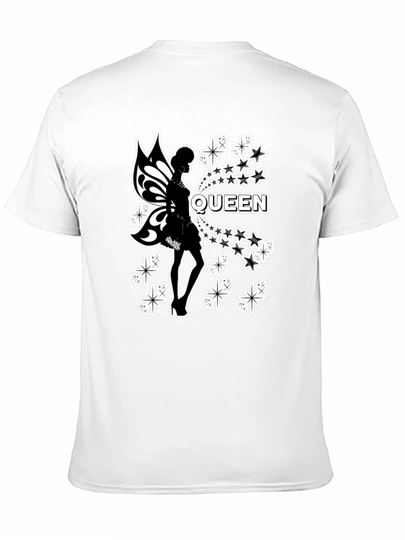 Queen Fairy Graphic Black T-Shirt