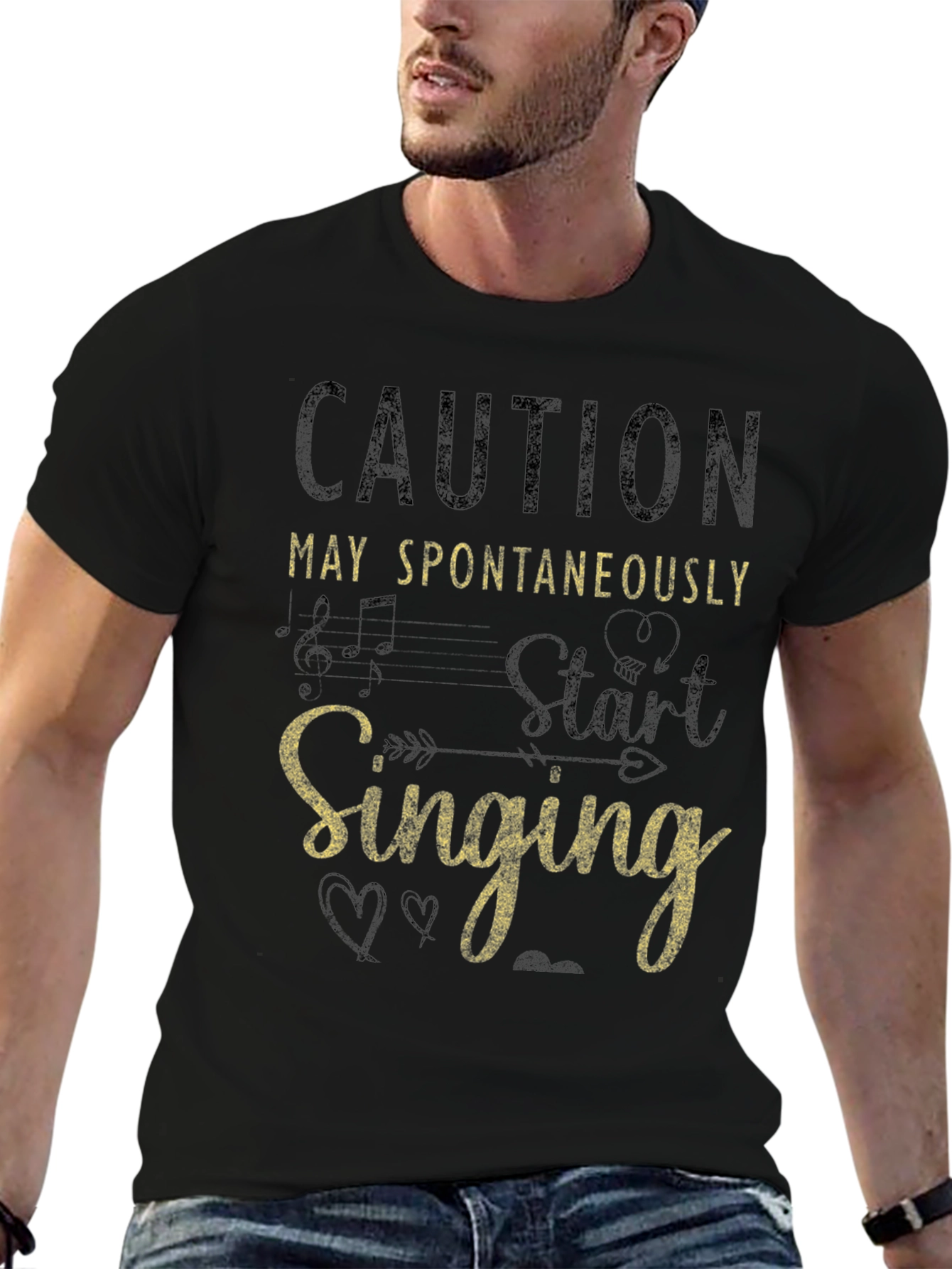 Caution May Spontaneously Start Singing Funny T-Shirt