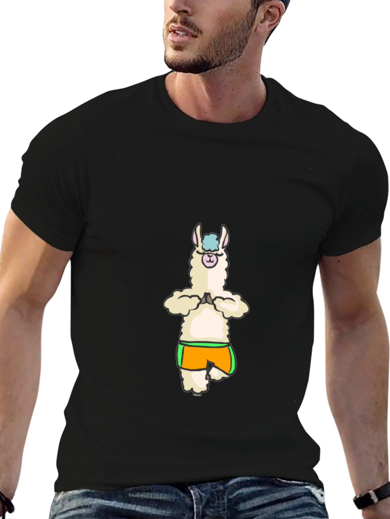 Yoga Llama T-Shirt - Funny Meditating Alpaca Tee
