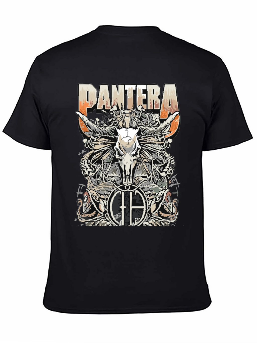 Pantera Skull Graphic Black T-Shirt