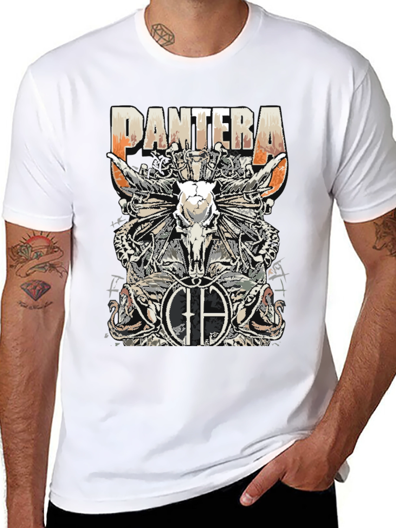 Pantera Skull Graphic Black T-Shirt