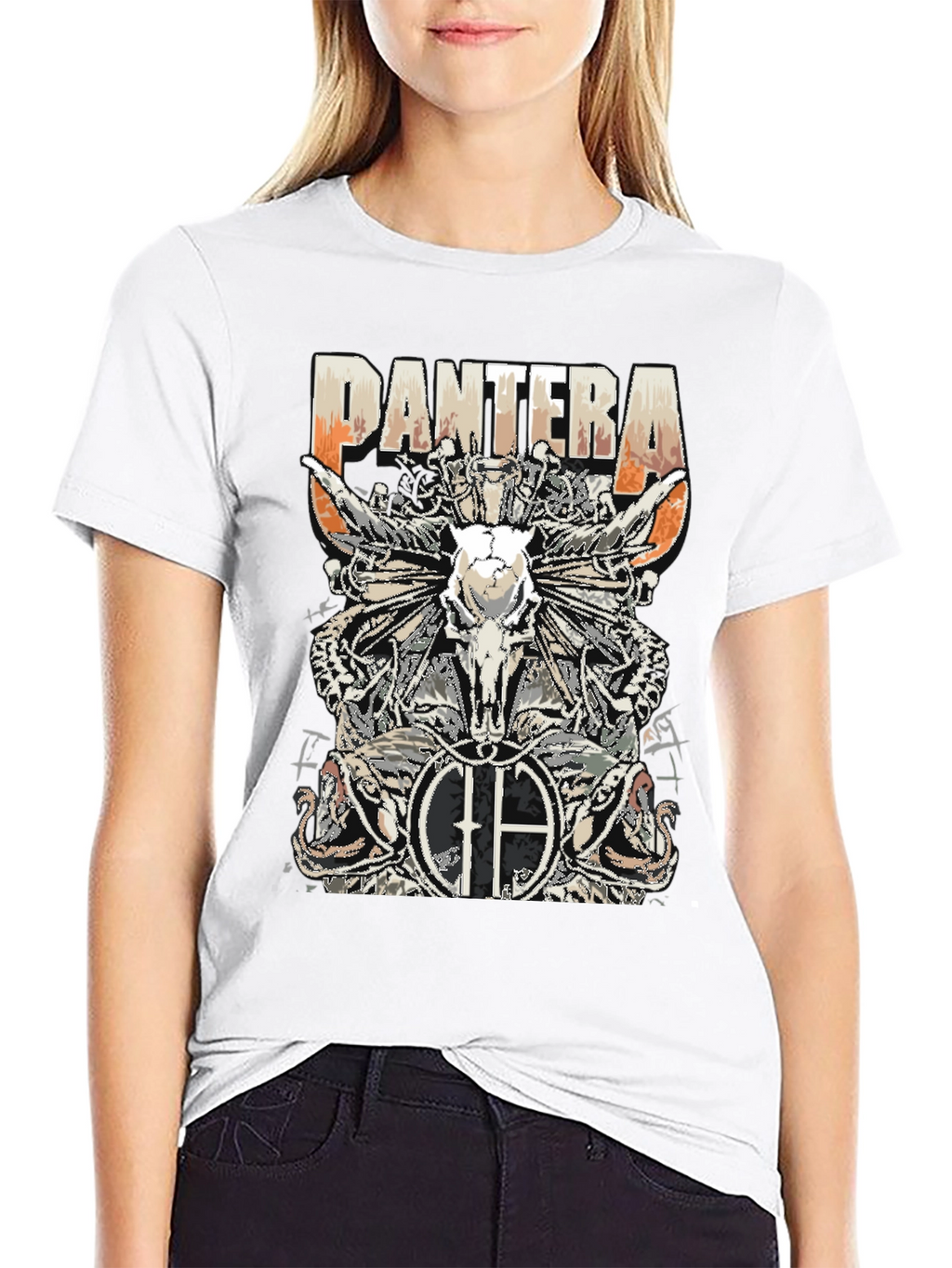 Pantera Skull Graphic Black T-Shirt