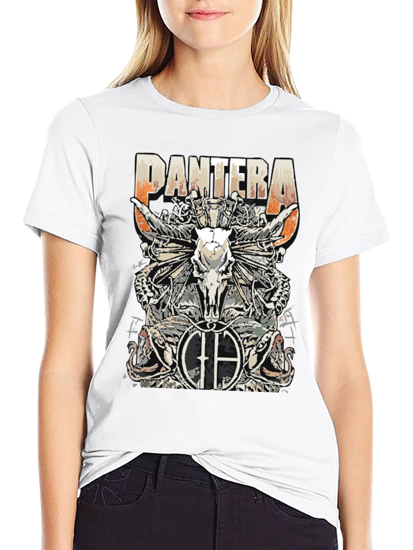Pantera Skull Graphic Black T-Shirt
