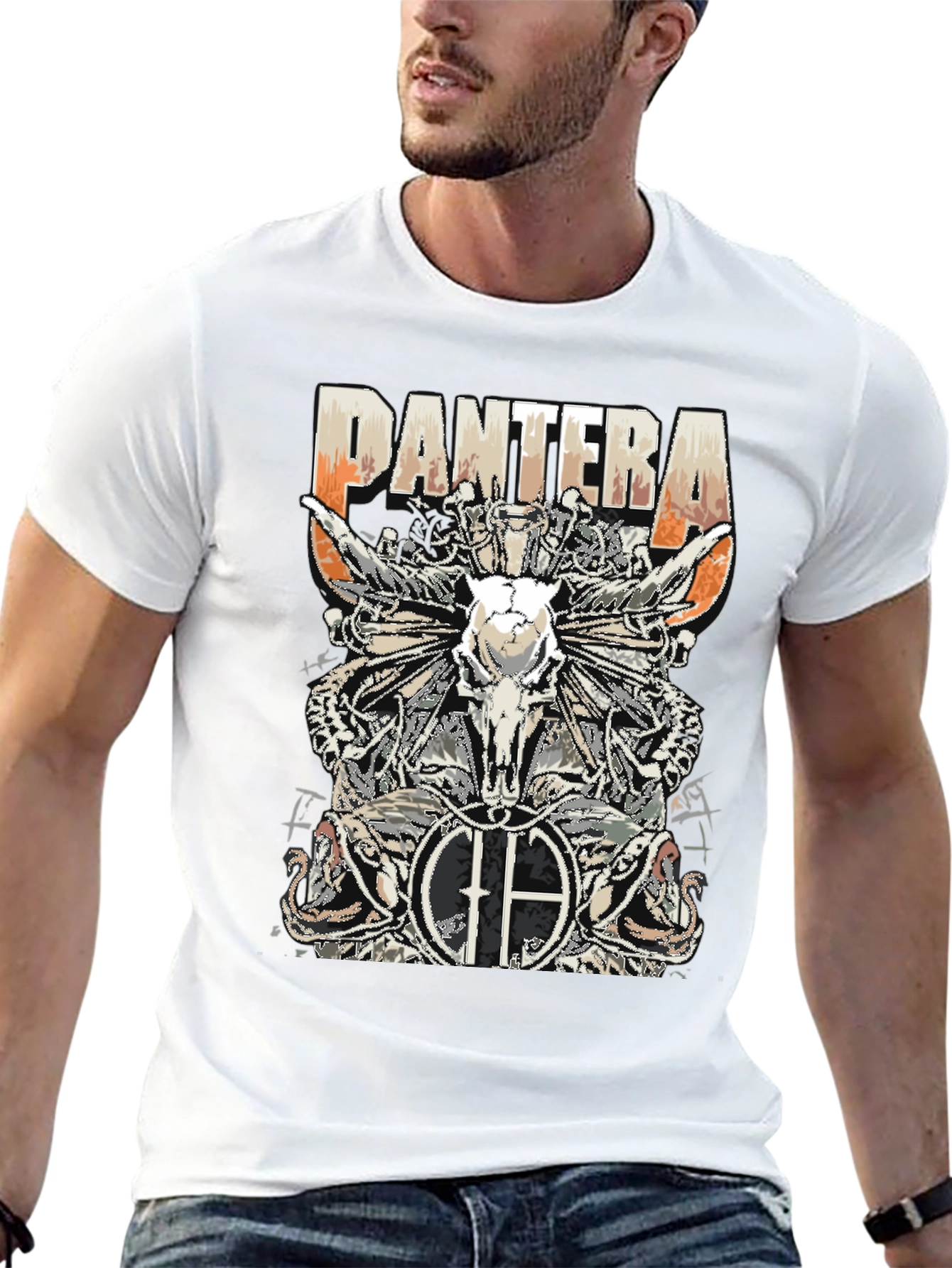 Pantera Skull Graphic Black T-Shirt