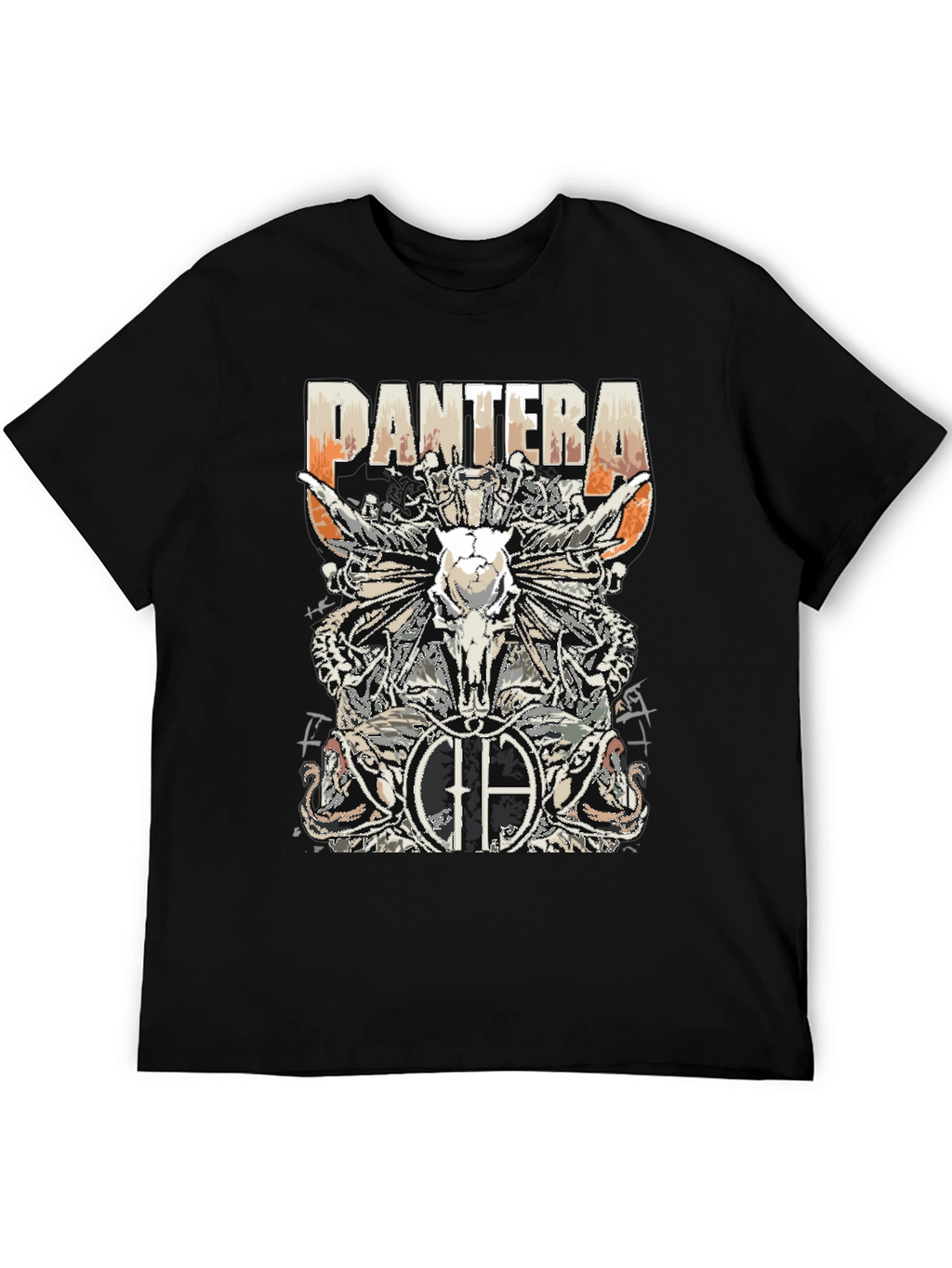 Pantera Skull Graphic Black T-Shirt