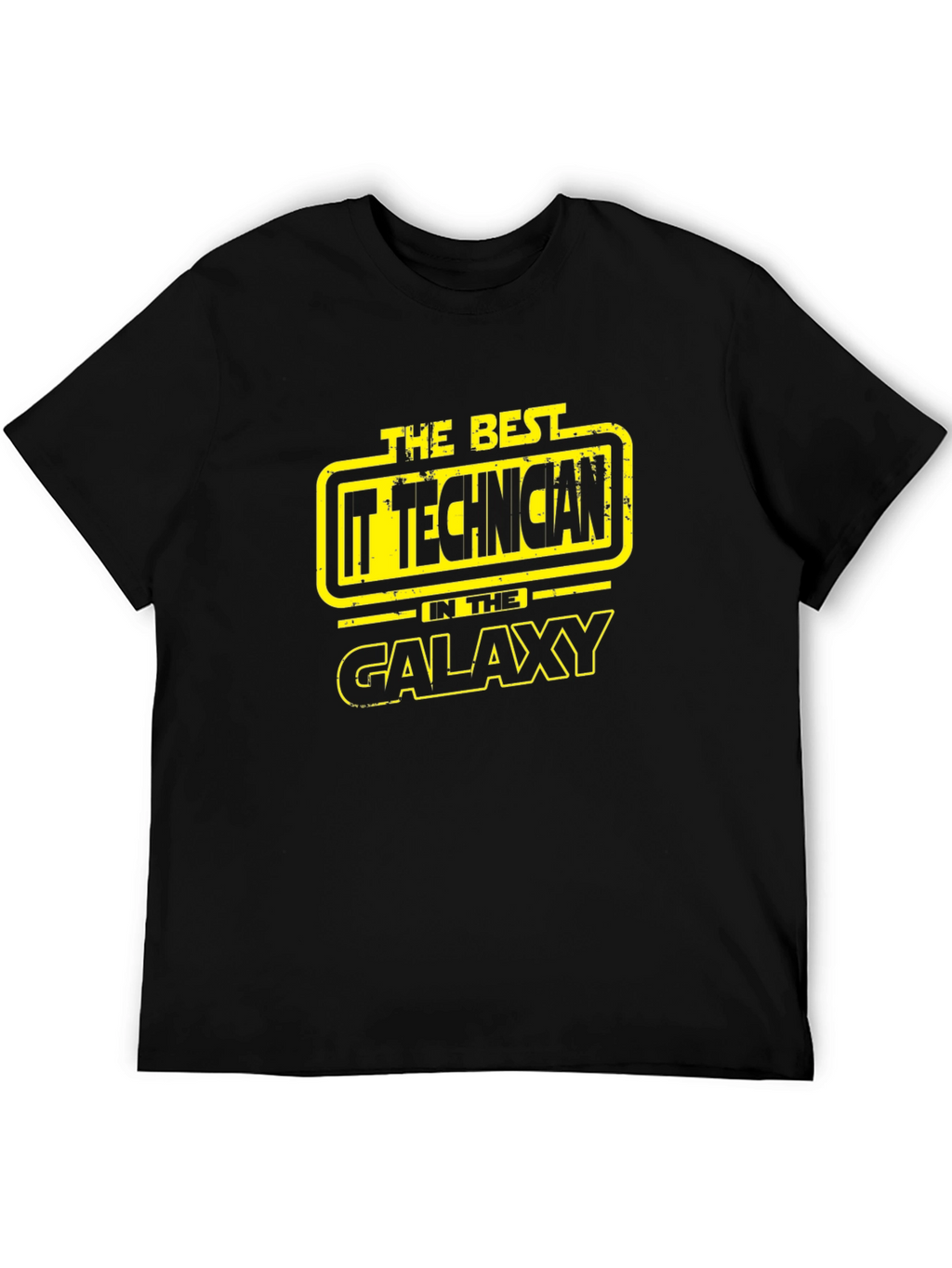 IT Technician Galaxy Black T-Shirt