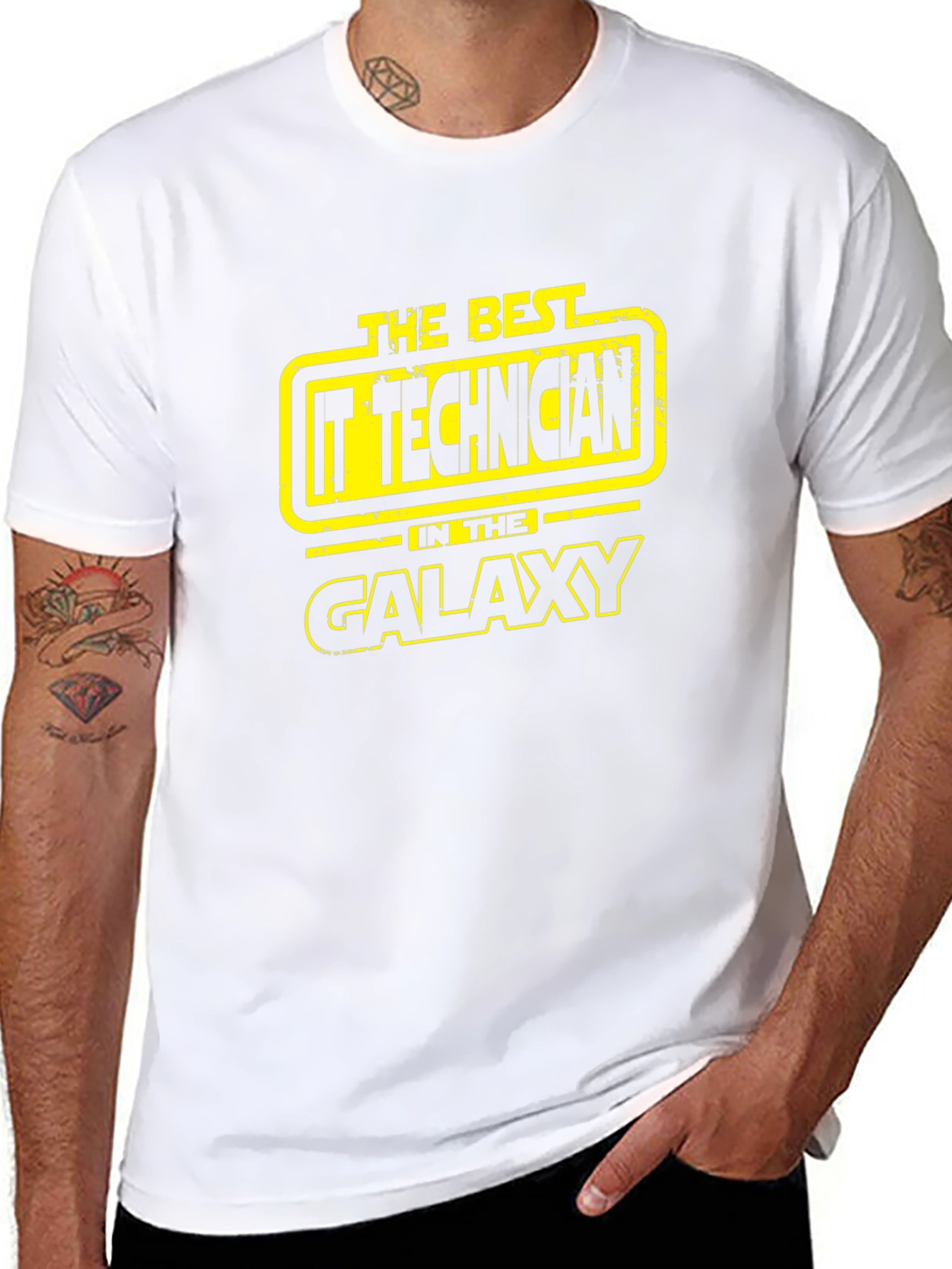 IT Technician Galaxy Black T-Shirt
