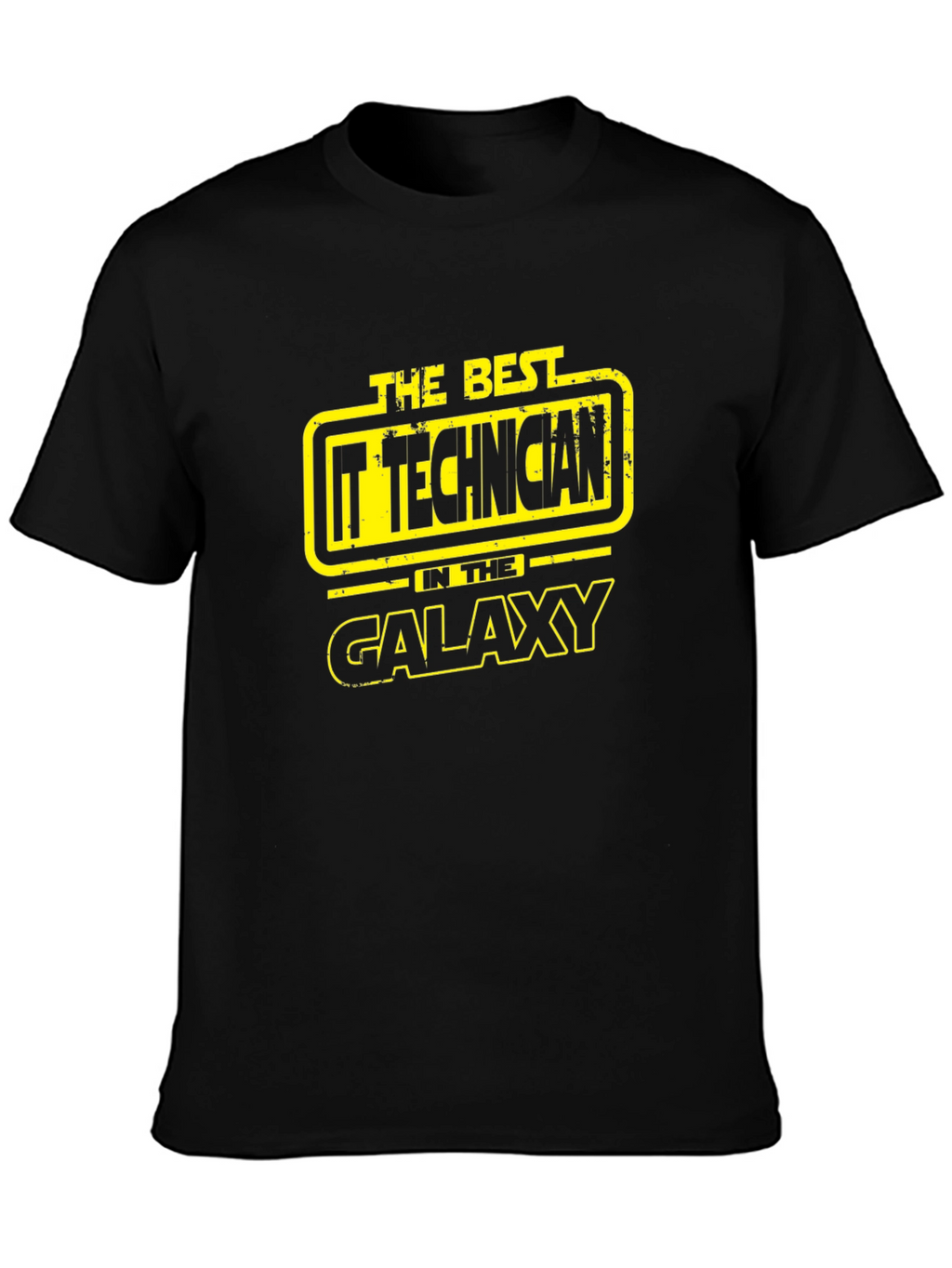 IT Technician Galaxy Black T-Shirt