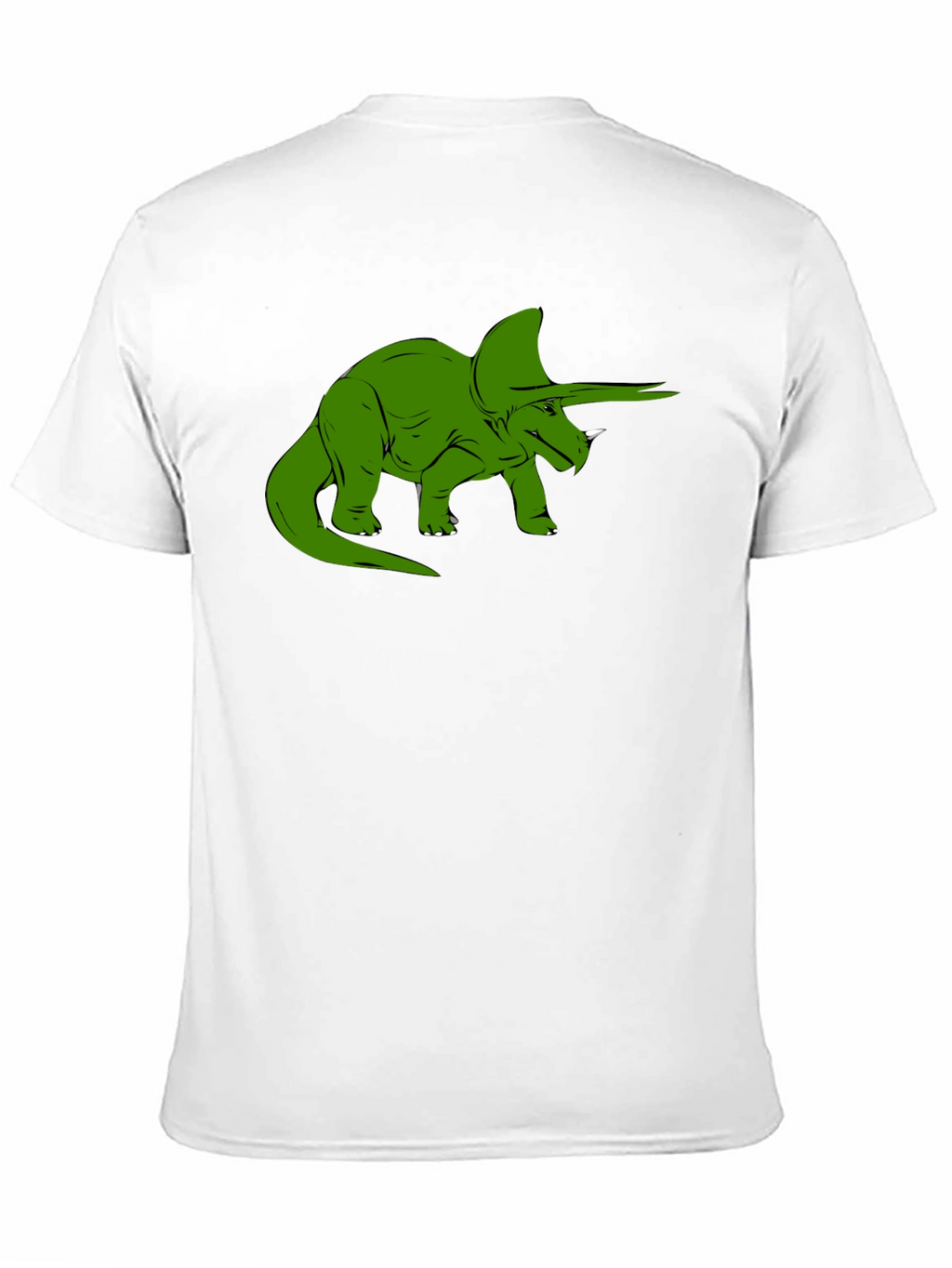 Green Dinosaur Graphic Tee - Black Cotton Comfort