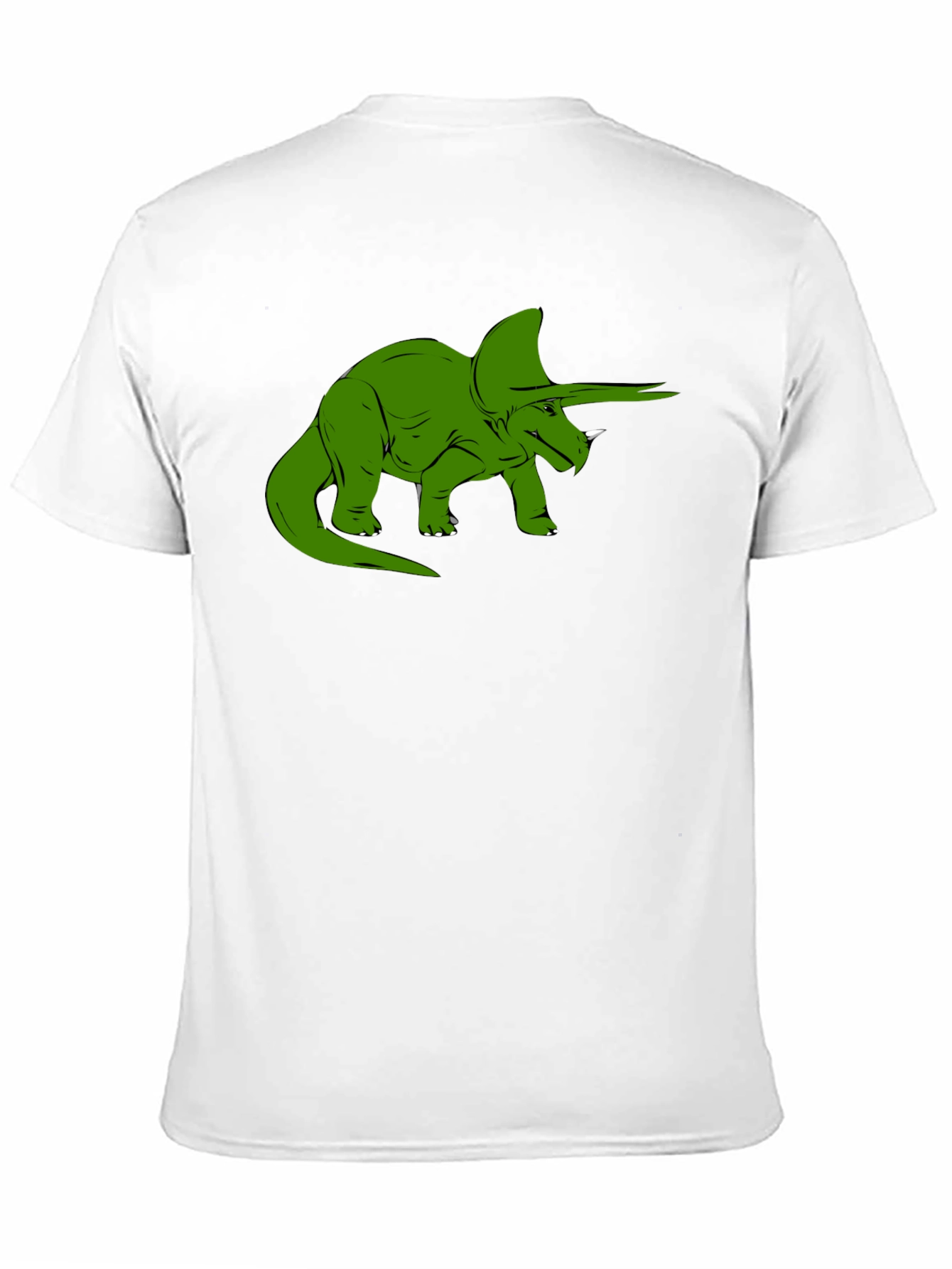 Green Dinosaur Graphic Tee - Black Cotton Comfort