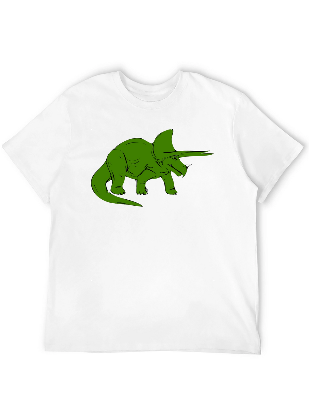 Green Dinosaur Graphic Tee - Black Cotton Comfort