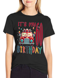 Its My 60th Birthday Fire Truck T-Shirt