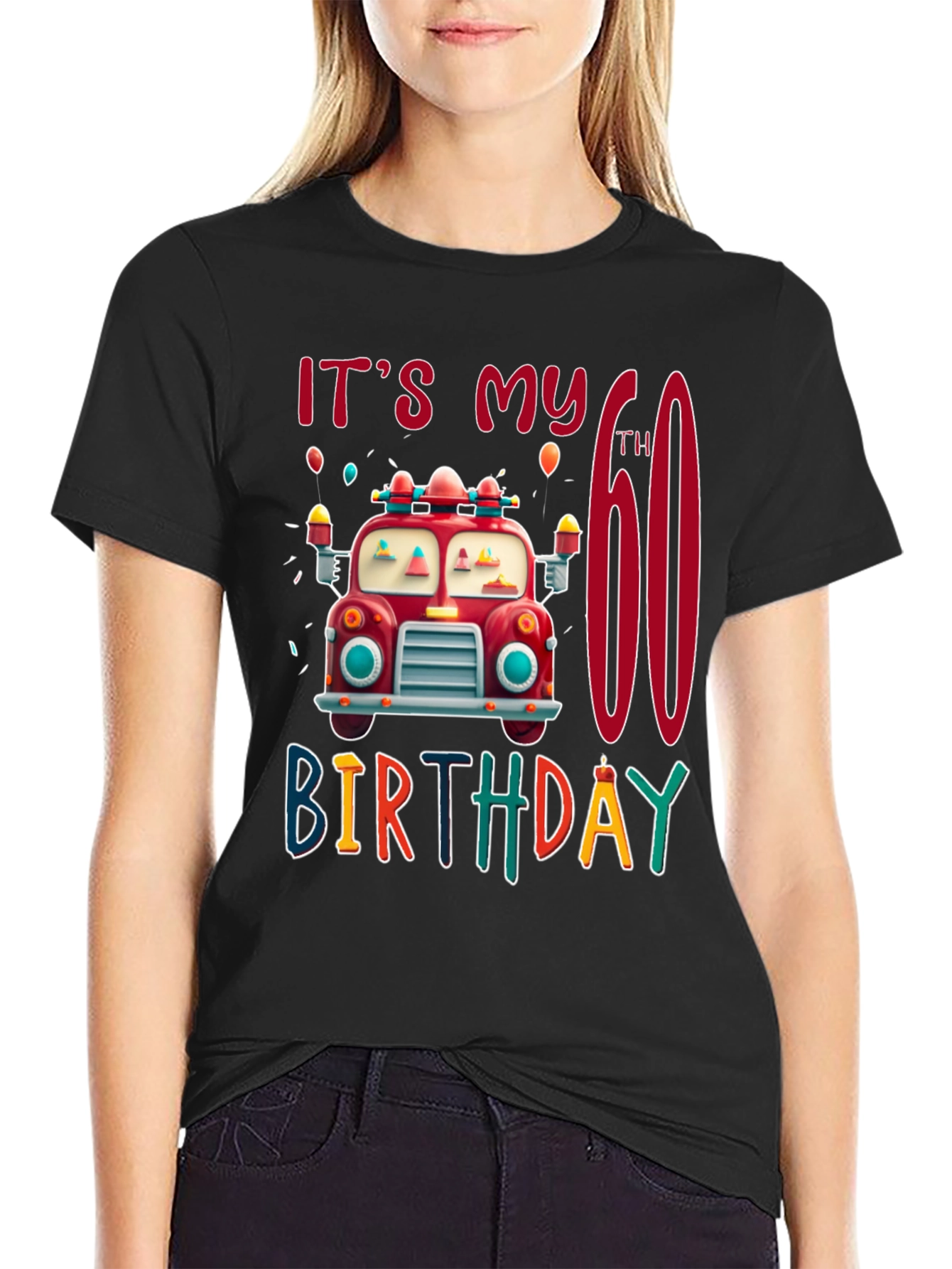 Its My 60th Birthday Fire Truck T-Shirt