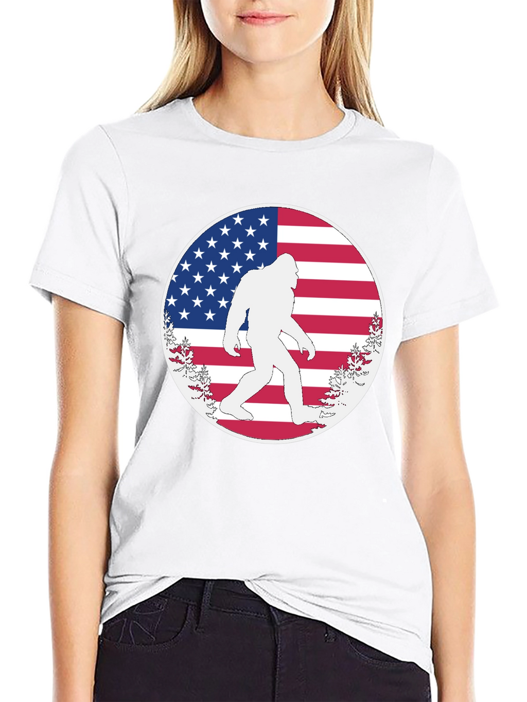 Bigfoot American Flag T-Shirt